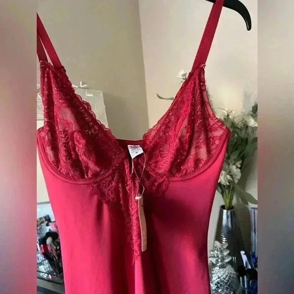 POPILUSH Shapewear Dress Lace Slip Split Maxi - NWT - Picture 5 of 10